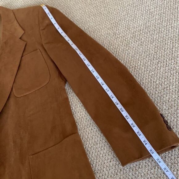 CHAMISTE Tan Sport Coat Blazer Classic Design Fully Lined w Pockets Men’s sz 44L - Picture 9 of 11